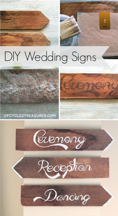 DIY carteles informativos de madera para bodas